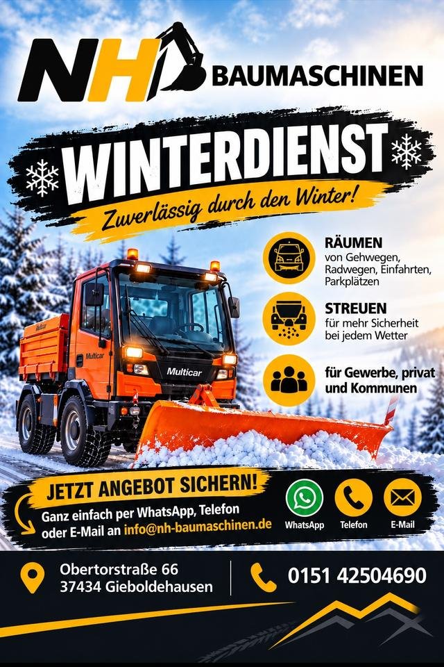 Winterdienst von NH Baumaschinen: zuverlässig durch den Winter